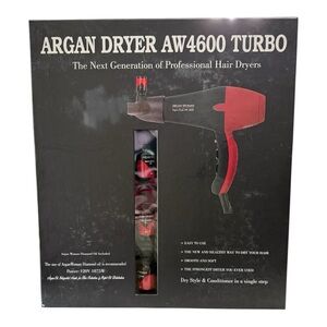 Argan Woman AW4600 Turbo Hair Dryer – Pro Ionic + Argan Oil Kit